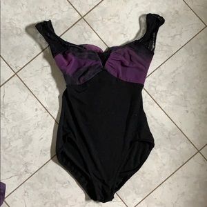 Purple and Black Capezio Dance Leotard